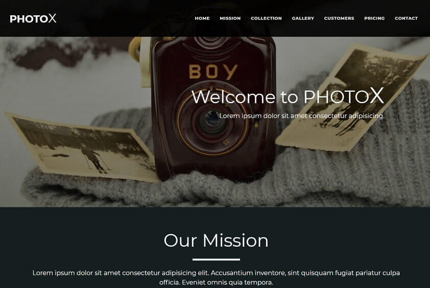 Photox professional photography website templates free download